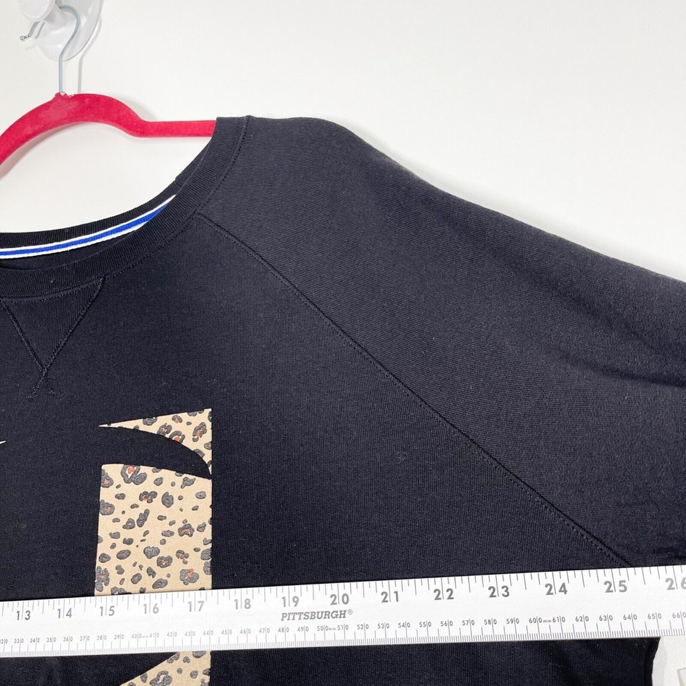 Champion Leopard Print Graphic Logo Pullover Women's Black Long Sleeve Size 2X - Picture 5 of 9